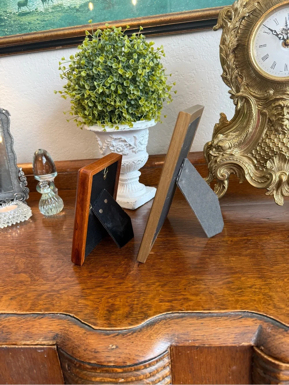 Vintage Wood Picture Frame’s  with Halloween Art
